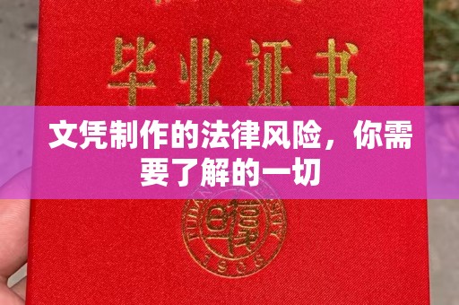 任城文凭制作的法律风险，你需要了解的一切