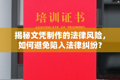 任城揭秘文凭制作的法律风险，如何避免陷入法律纠纷？