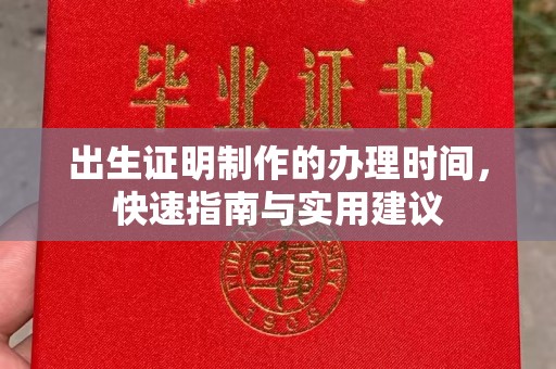 任城出生证明制作的办理时间，快速指南与实用建议