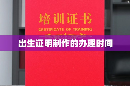 任城出生证明制作的办理时间