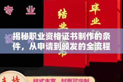 任城揭秘职业资格证书制作的条件，从申请到颁发的全流程解析